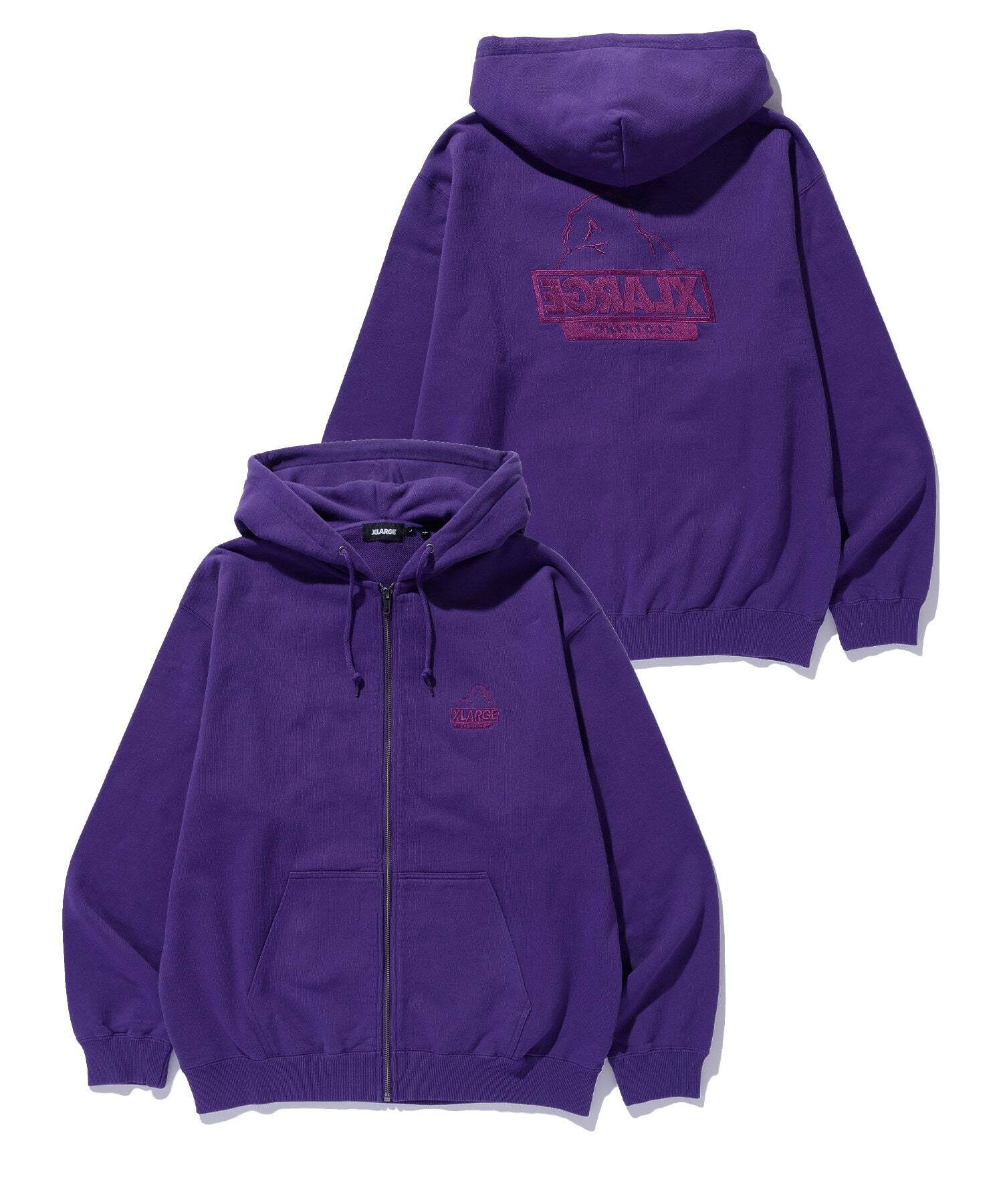 XLARGE（エクストララージ） BACKSIDE OG ZIP UP HOODED SWEATSHIRT