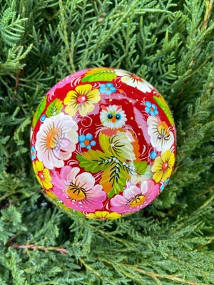 ペトリキウカ塗りのジュエリーボックス（人間国宝ホメンコ作）ウクライナ製