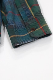 claiborne denim-ish check shirt