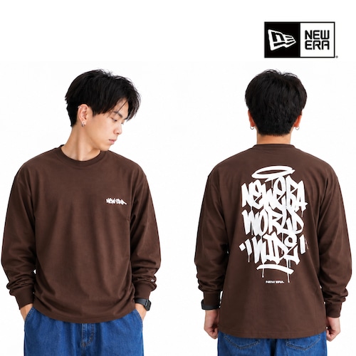 NEW ERA ニューエラ 長袖 オーバーサイズド コットン Tシャツ Tagging Logo 2026年秋冬 15129365 BURNTWOOD