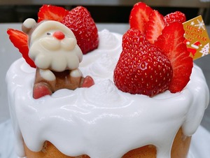 絹どけシフォンのクリスマスケーキ