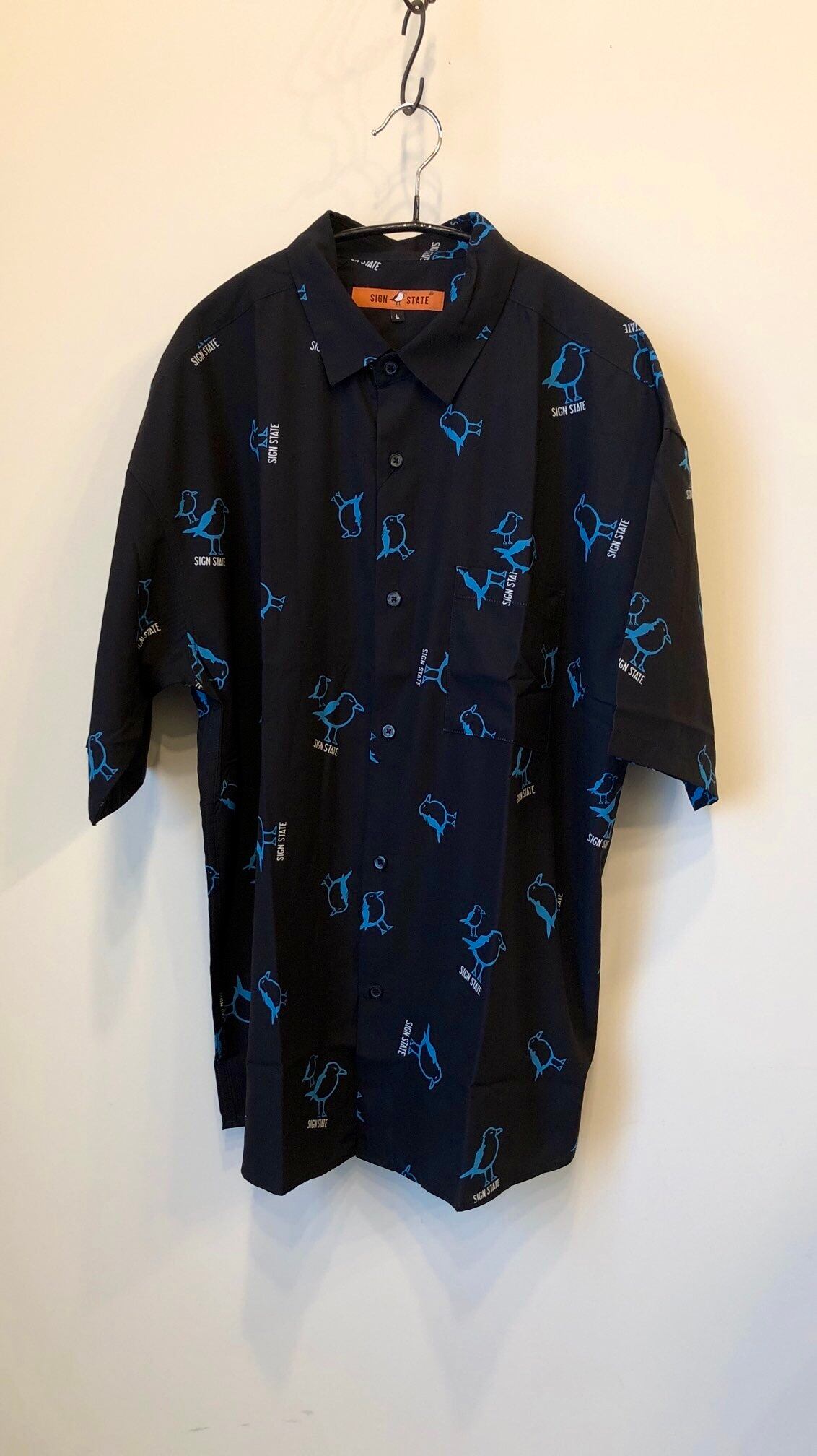 【コレ見て！】 新品 BILLVAN・アメカジロゴ接触冷感・総柄シャツ・アロハシャツ BILLVAN（ビルバン） BILLVAN・アメカジロゴ接触冷感・総柄シャツ