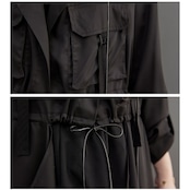 アシンメトリー ミリタリー風 ロングコート 60036