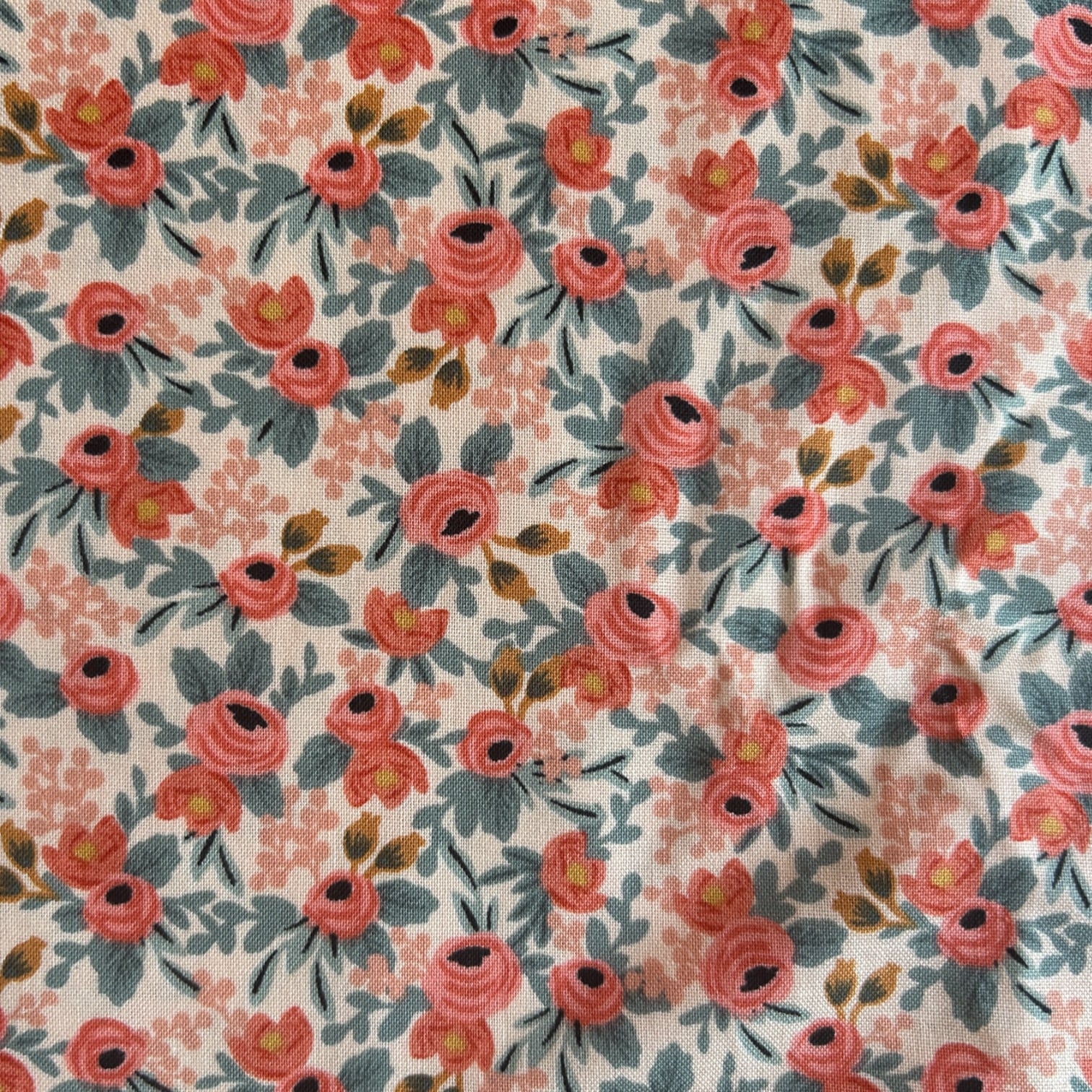 〖生地巾110cm ×50cm〗Fabric -Rose Pink【Rifle paper,co】ライフルペーパー生地