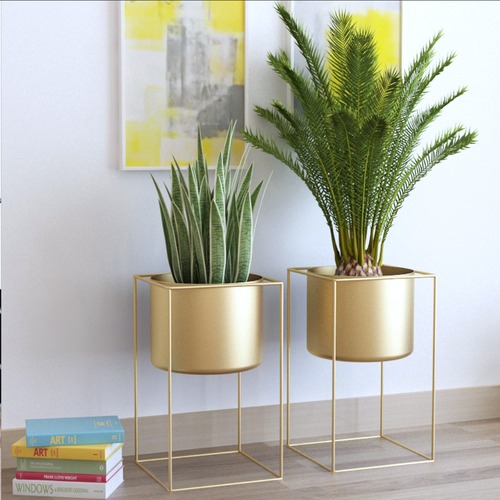 プランタースタンド ワイヤーフレーム 高低差ディスプレイ 植物スタンド モダンインテリア 観葉植物台 フラワースタンド 段違いディスプレイ