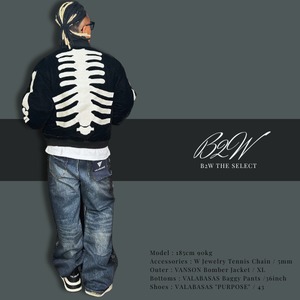 VALABASAS「"Sumi" Baggy Pants Dk.Blu×Blk」