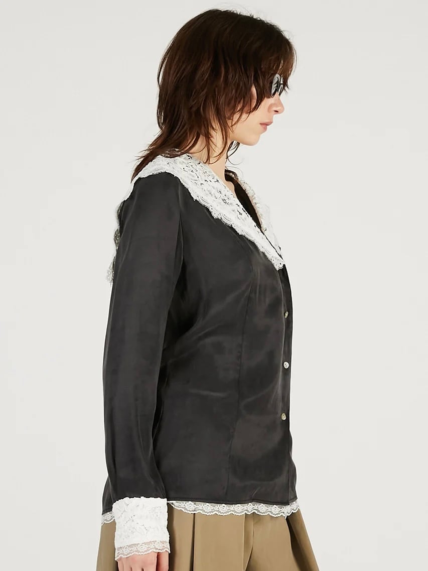 26SS】PRANK PROJECT プランクプロジェクト / Lace Collar Shirt