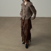 アシンメトリーフリルマキシスカート H0074