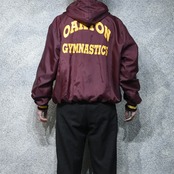 burgundy half zip nylon foodie