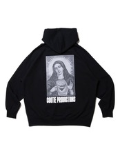 Print Sweat Hoodie (MARY)  - Black -