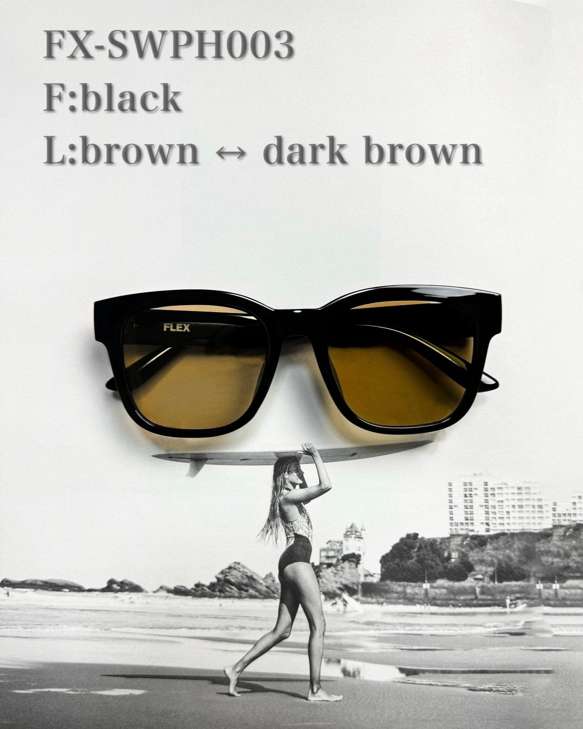 調光・偏光レンズ搭載【3colors】square wide sunglasses | FLEX 調光・偏光レンズ搭載【3colors】square wide sunglasses | FLEX