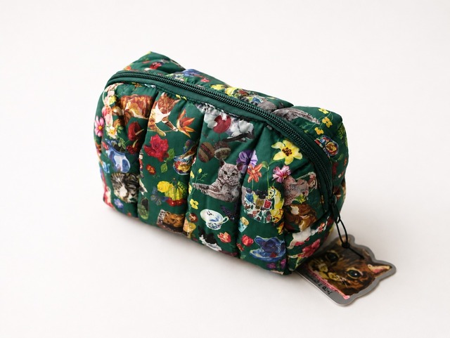 【 Nathalie Lete 】 Quilted Box Pouch "ポーチ" / Cats