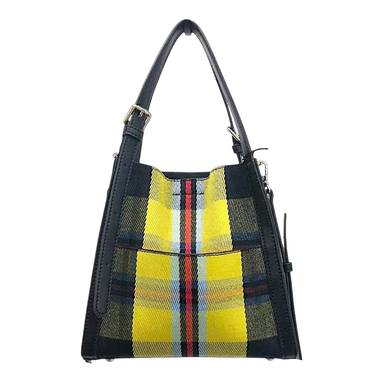 サラカーサ タータンチェックバッグ イエロー saracasa Tartan check bag Yellow