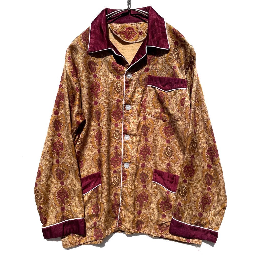トップス 1960s- Euro vintage pajama shirt Euro Vintage Paisley Pattern Pajamas Shirt [1960s-] EURO Vintage