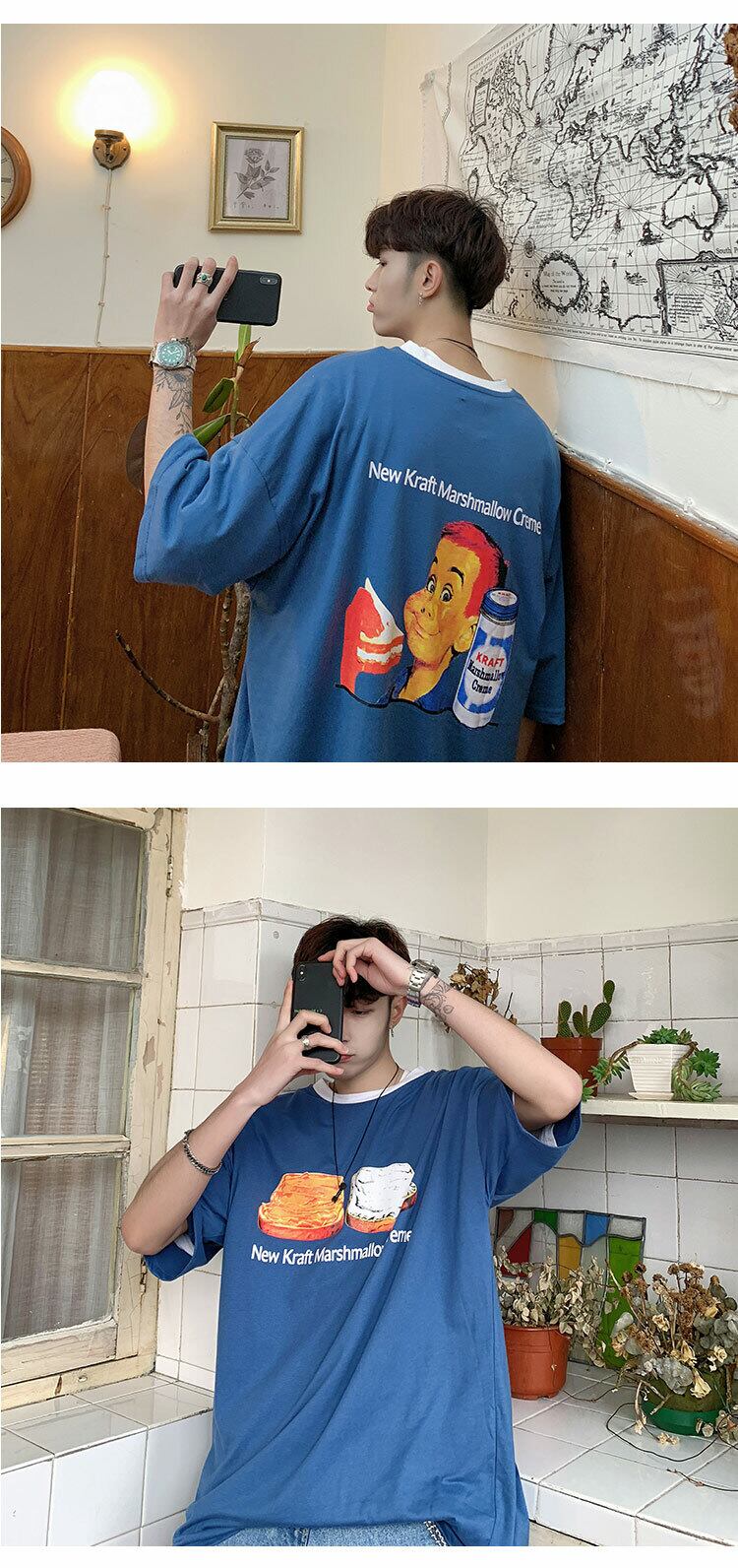 全2色 Tシャツ カットソー プリント カジュアル シンプル