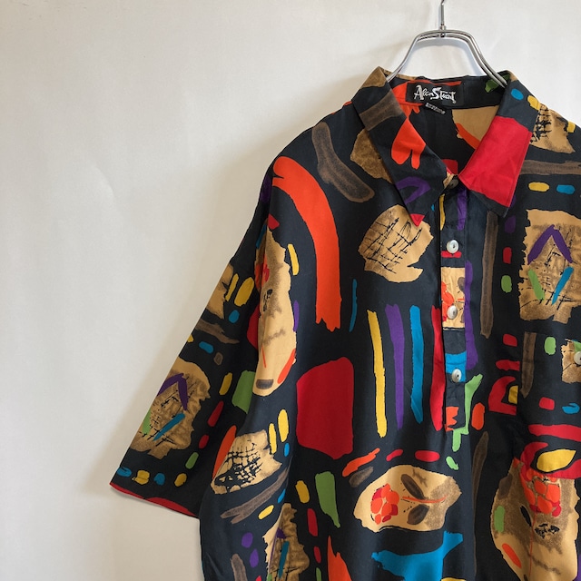ヴィンテージ 古着 レトロ プルオーバーシャツ 総柄 柄シャツ ヴィンテージ 古着 レトロ プルオーバーシャツ 総柄 柄シャツ
