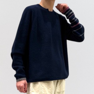 nume 7G WG wool cashmere sleeve border pullover