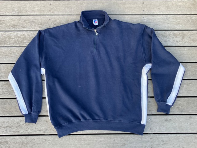 90s RUSSELL ATHLETIC HALF ZIP SWEAT SHIRTS MADE IN USA