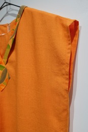 Orange I-line dress