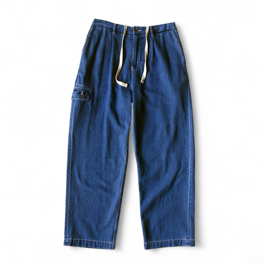 PWA, LINEN MIX DENIM TROUSERS | not wonder store