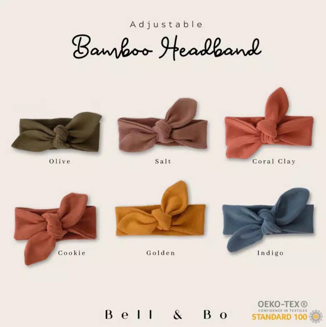 Bell＆bo/Bamboo cotton SVEA set /ヘッドバンド付きバンブーコットンセットアップ