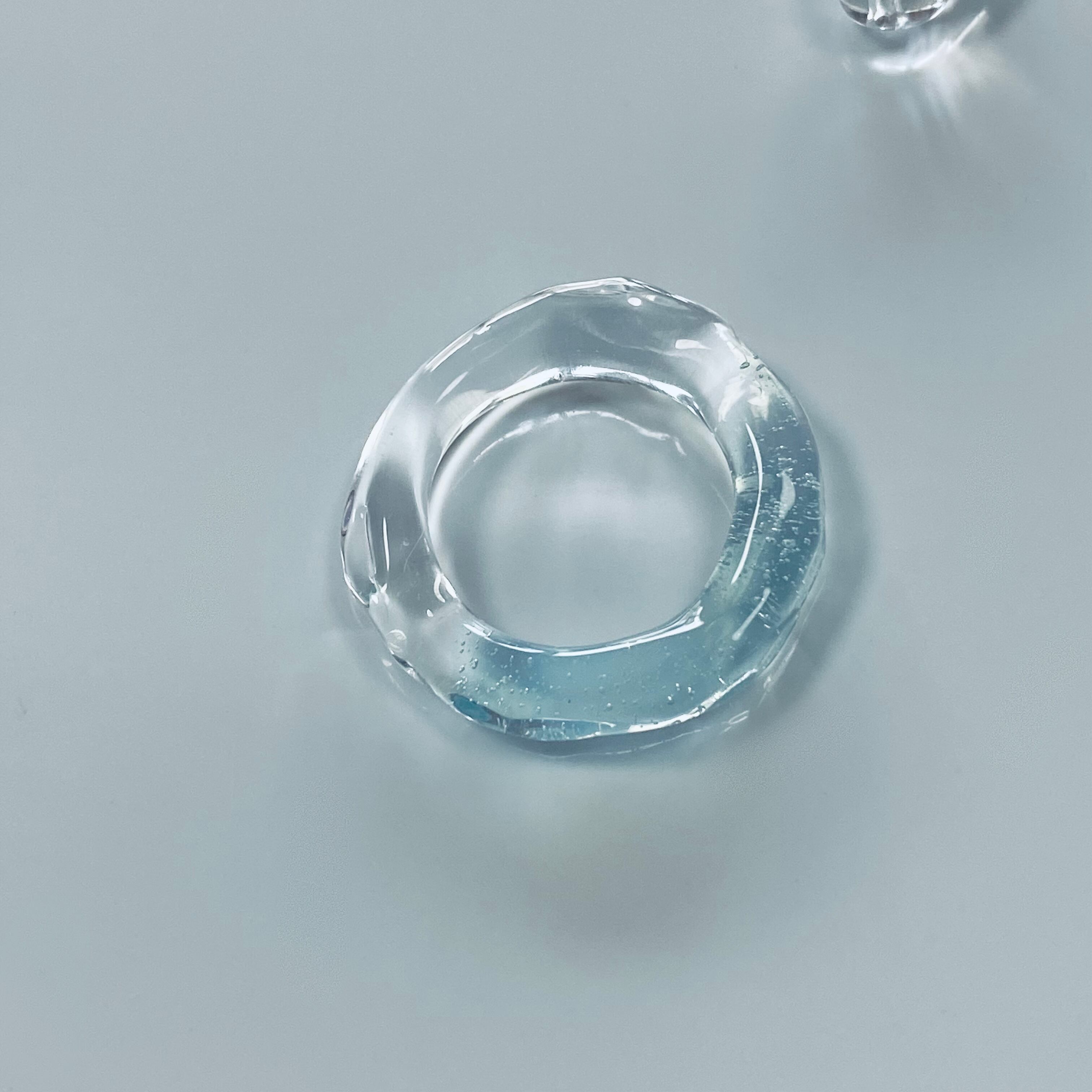 ボロシリケイトガラス ヤモリ?リング 再販】glass ring | chanmaru