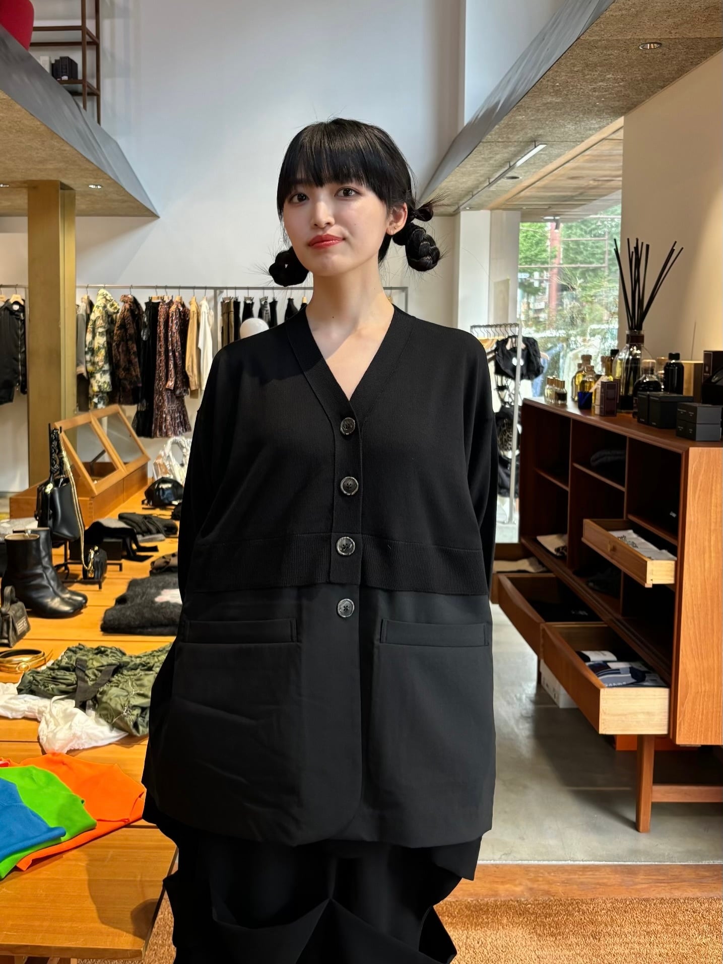 24AW】ENFOLD エンフォルド / JACKET LAYERED CARDIGAN | TRENT  