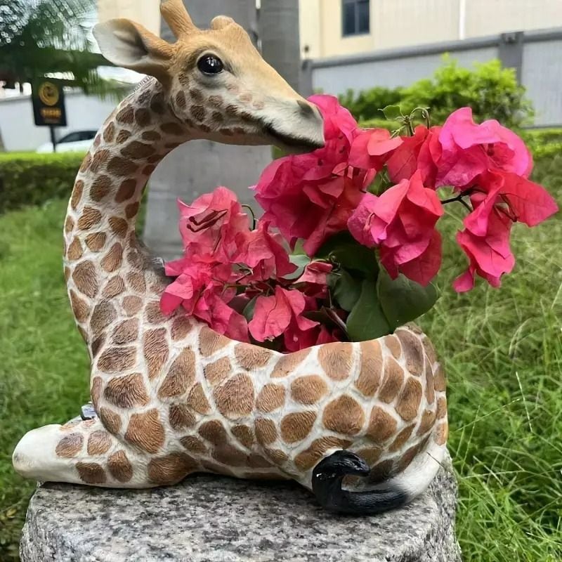 キリン型プランター レジン製 植木鉢 キリン型プランター レジン製 植木鉢 キリン型プランター レジン製