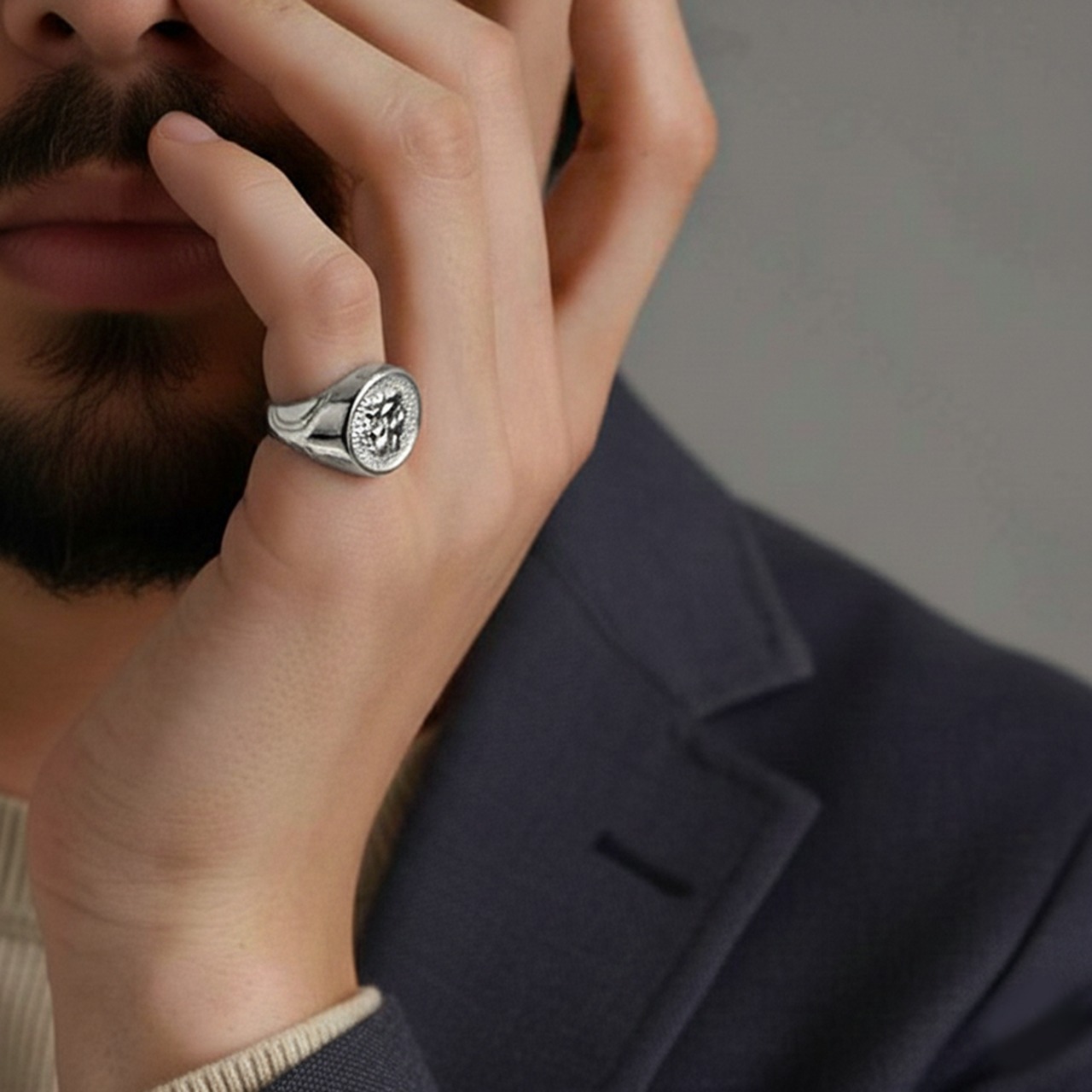 デザインシグネットリングシルバー