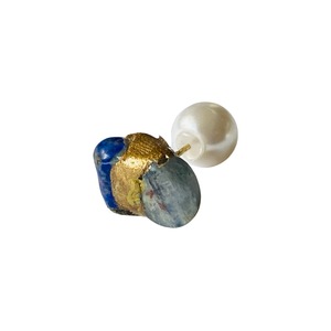 UNI.#0043 aquamarine × lapis lazuli  ピアス（片耳）