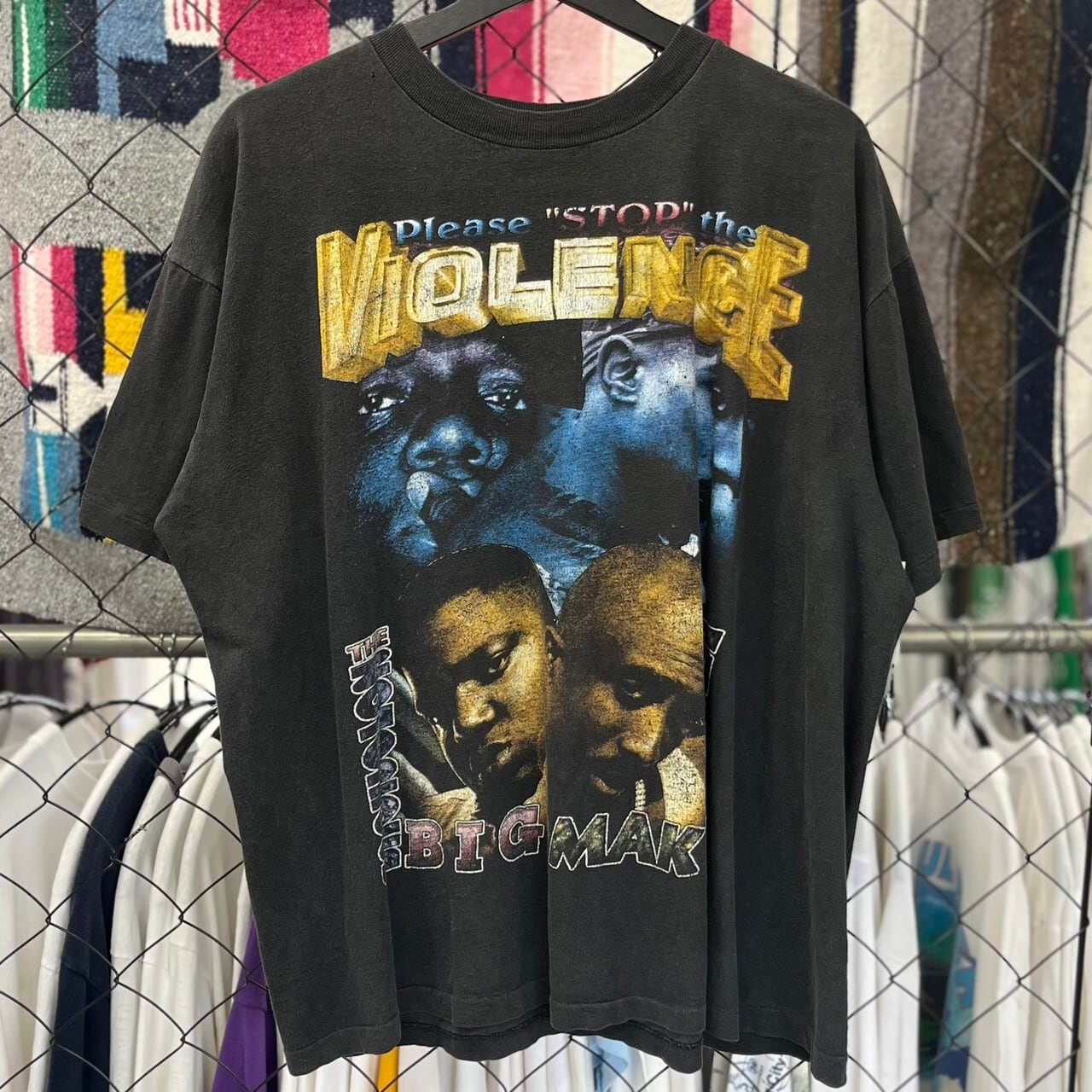 90年代 THE NOTORIUS B.I.G. ノートリアスビッグ 2PAC トゥーパック 追悼 両面プリント ラップTシャツ ラップT メンズXL ヴィンテージ /eva001330