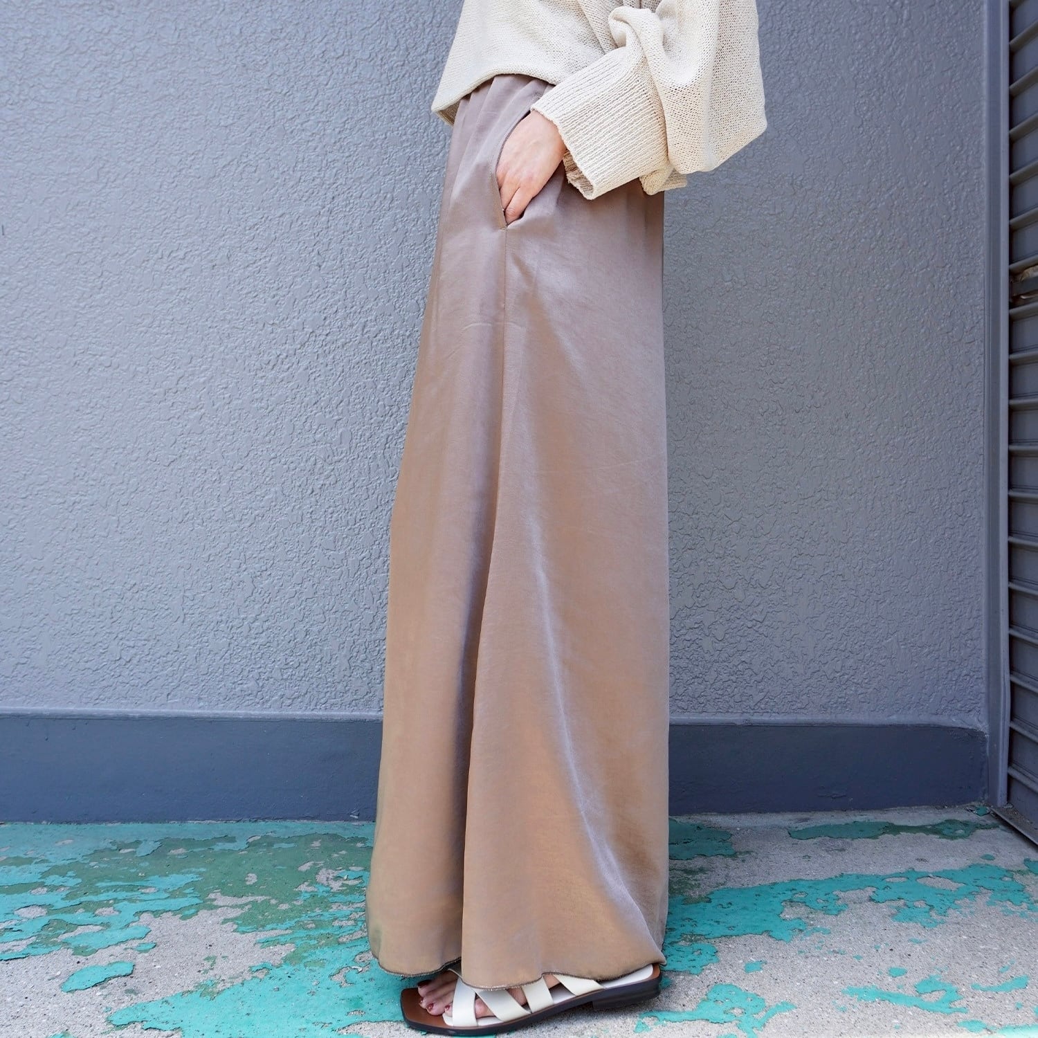 ワッシャーサテンマキシスカート 5672519 (0408) | gossara(ゴサラ)