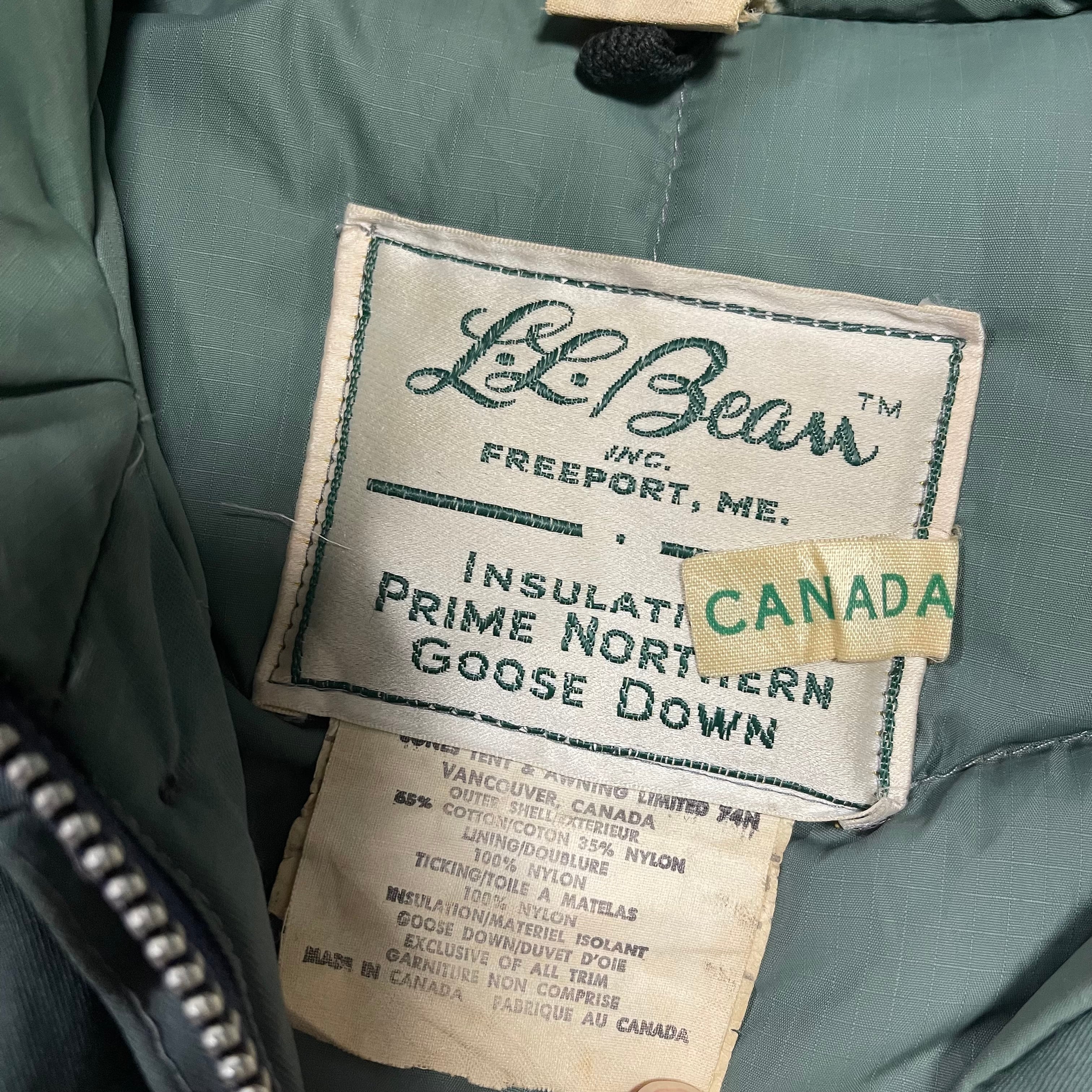 60's カナダ製 L.L.Bean エルエルビーン ダウンジャケット 筆記タグ