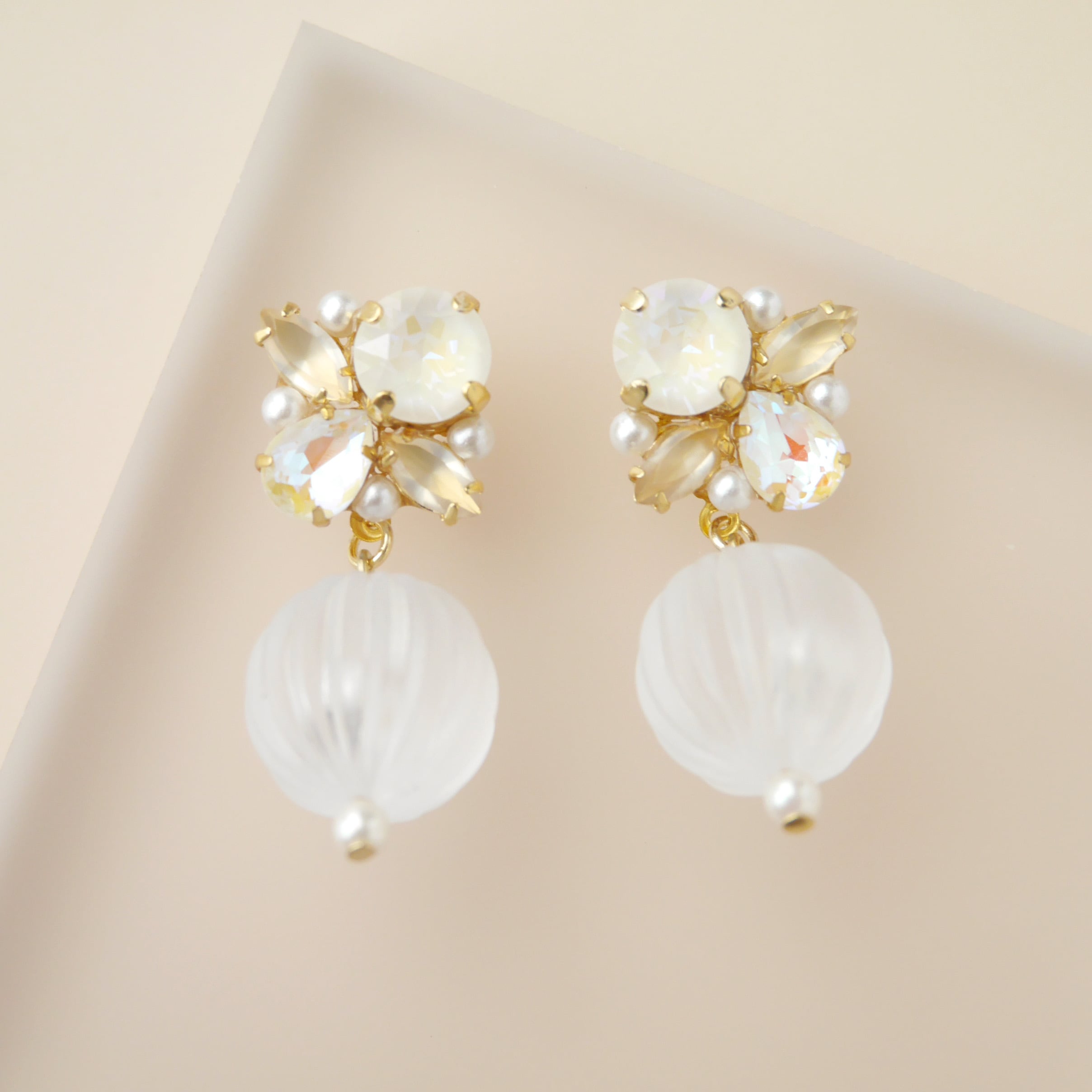 シアービーズ×スワロフスキー〈ホワイト〉