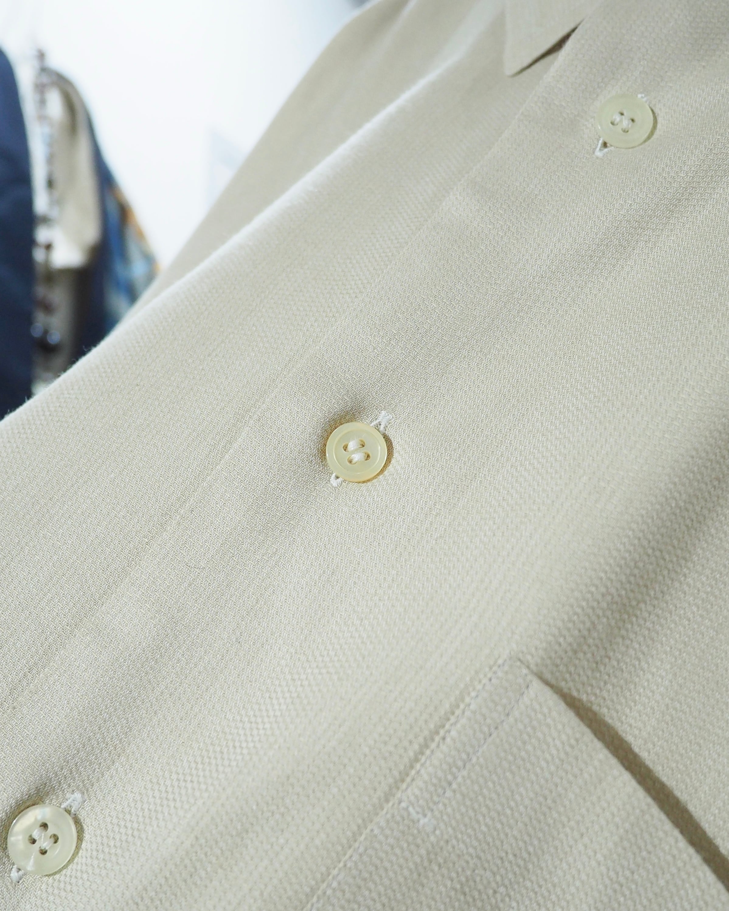 " Ermenegildo Zegna " Soft Ecru White Color vintage loose shirt