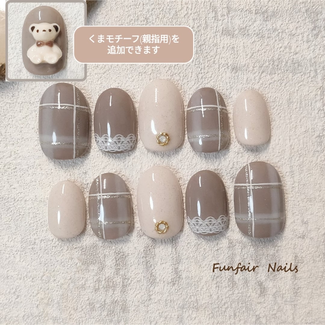 好評超特価 チェックネイルチップの通販 by melody♡nailshop｜ラクマ