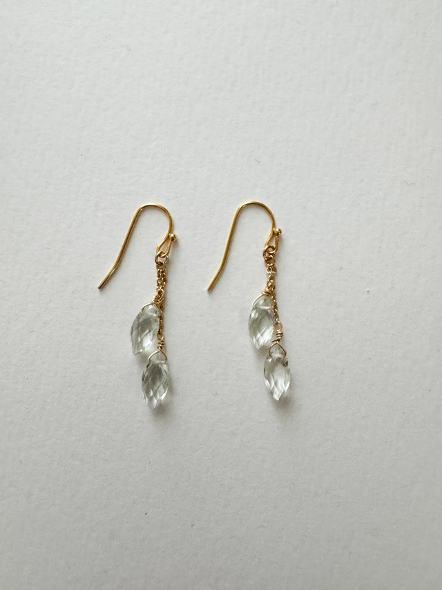 グリーンアメジストピアス