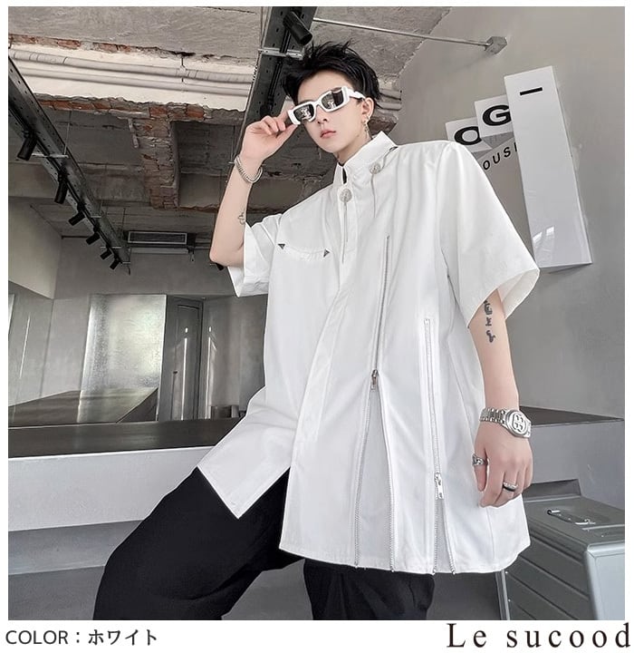 お支払い確認後20日以内発送】Le sucood スタンドカラージップデザイン