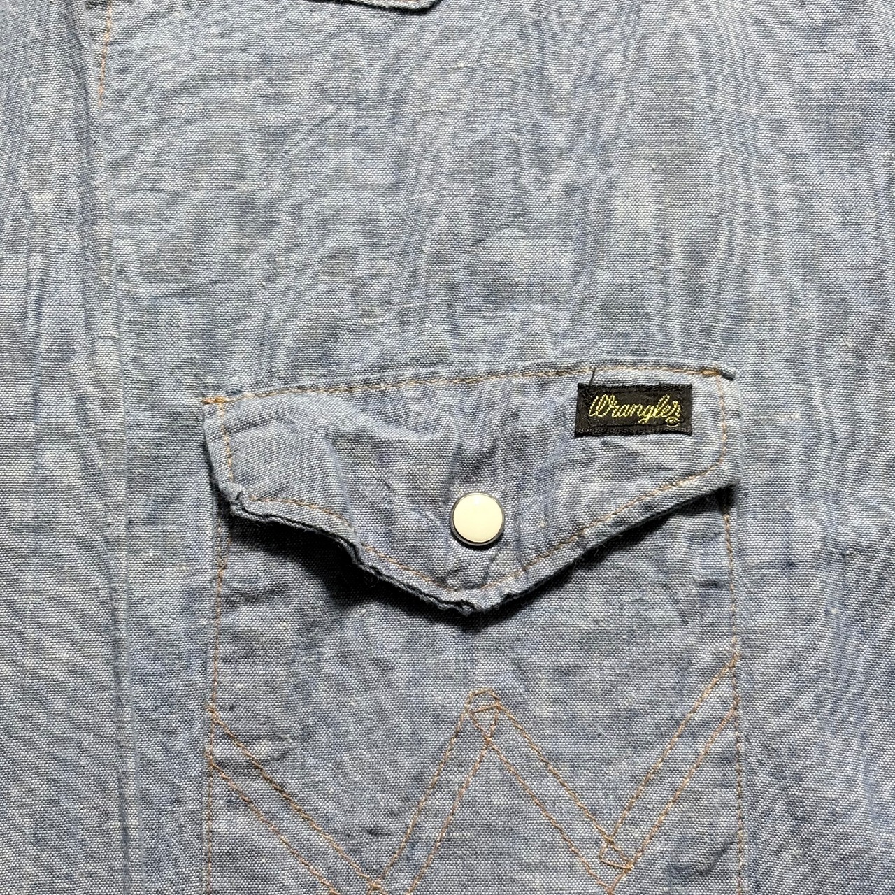 vintage 1970’s WRANGLER embroidery chambray western shirt