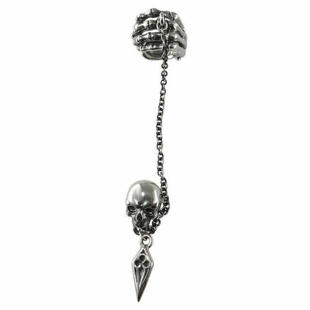 スカルイヤカフピアス ACE0138　Skull ear cuff earrings  シルバーアクセサリー Silver Jewelry Brand