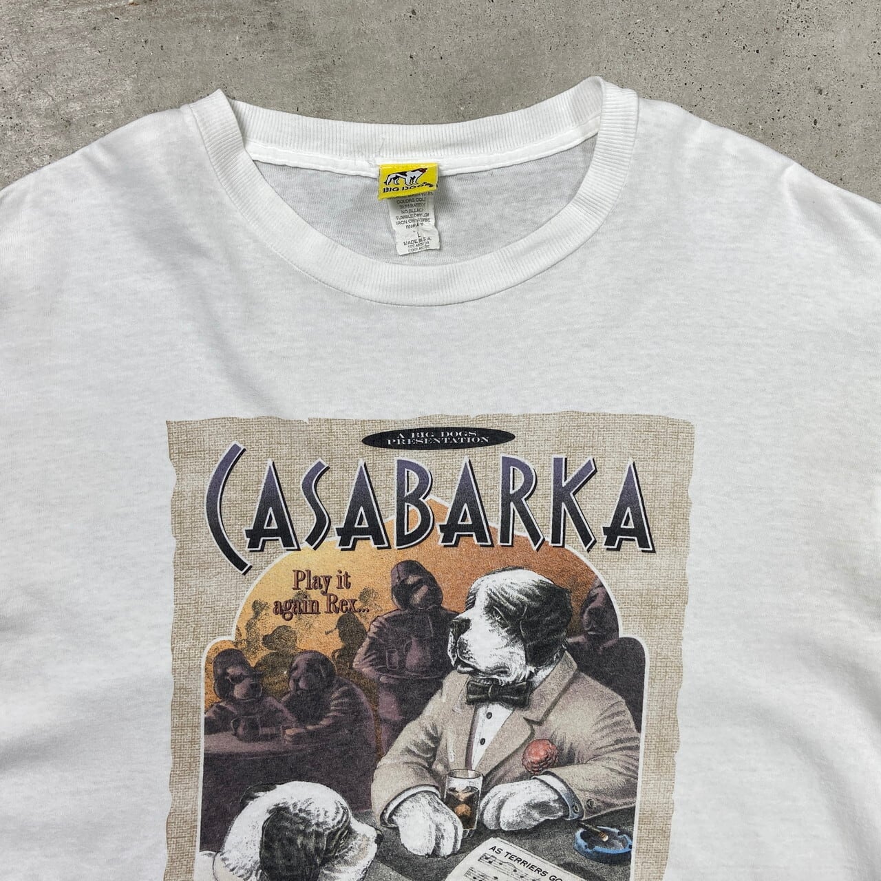 90年代 USA製 BIG DOGS ビッグドッグス アニマル プリントTシャツ