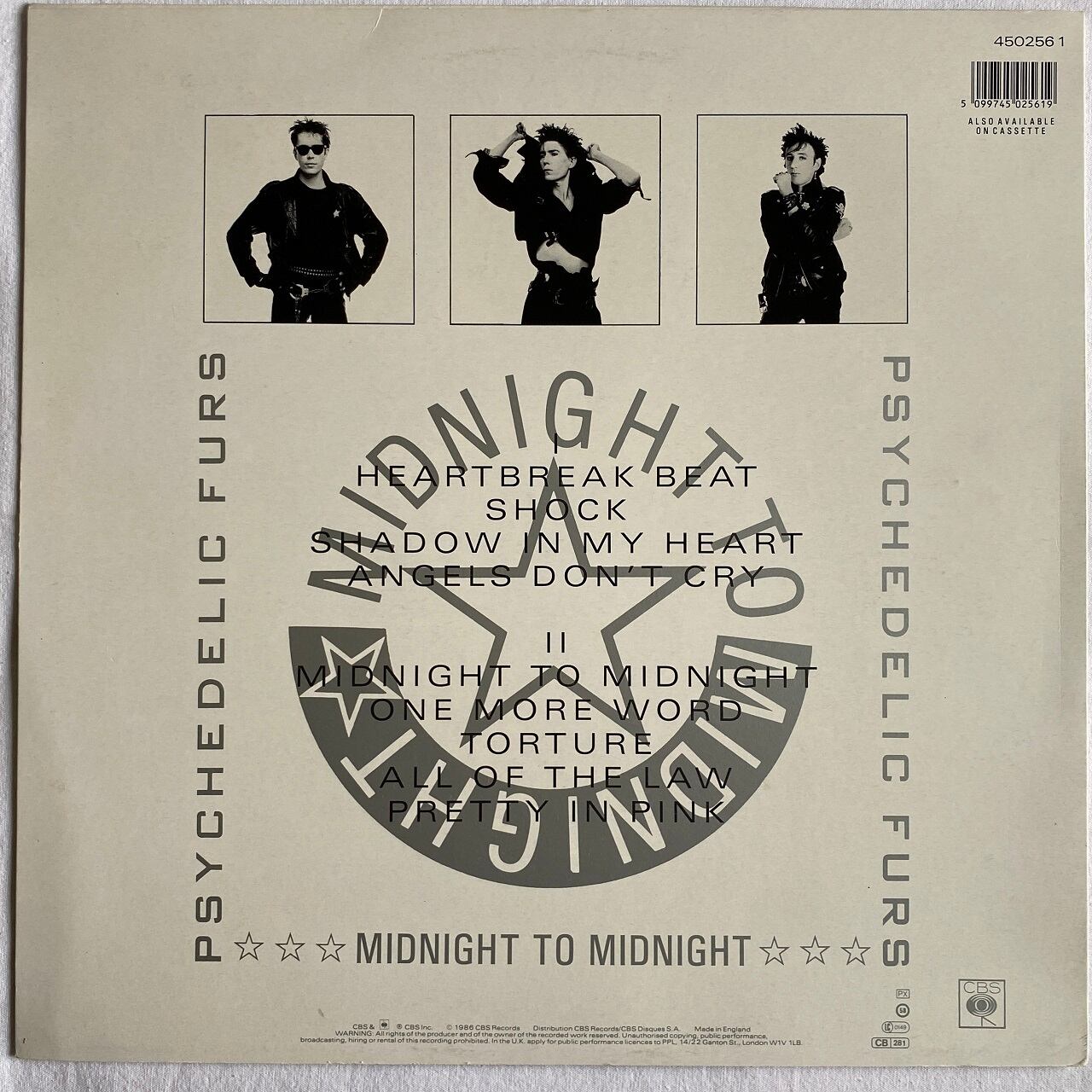 LP】The Psychedelic Furs – Midnight To Midnight | マメシバレコード