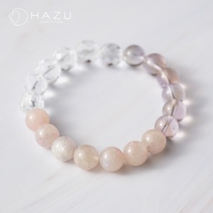 愛ある絆を深める優しいブレス［ピンクムーンストーン／アメトリン／水晶］