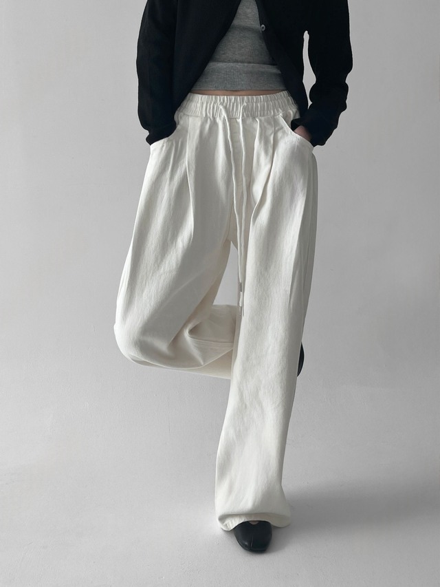 Cotton Wide Straight Pants