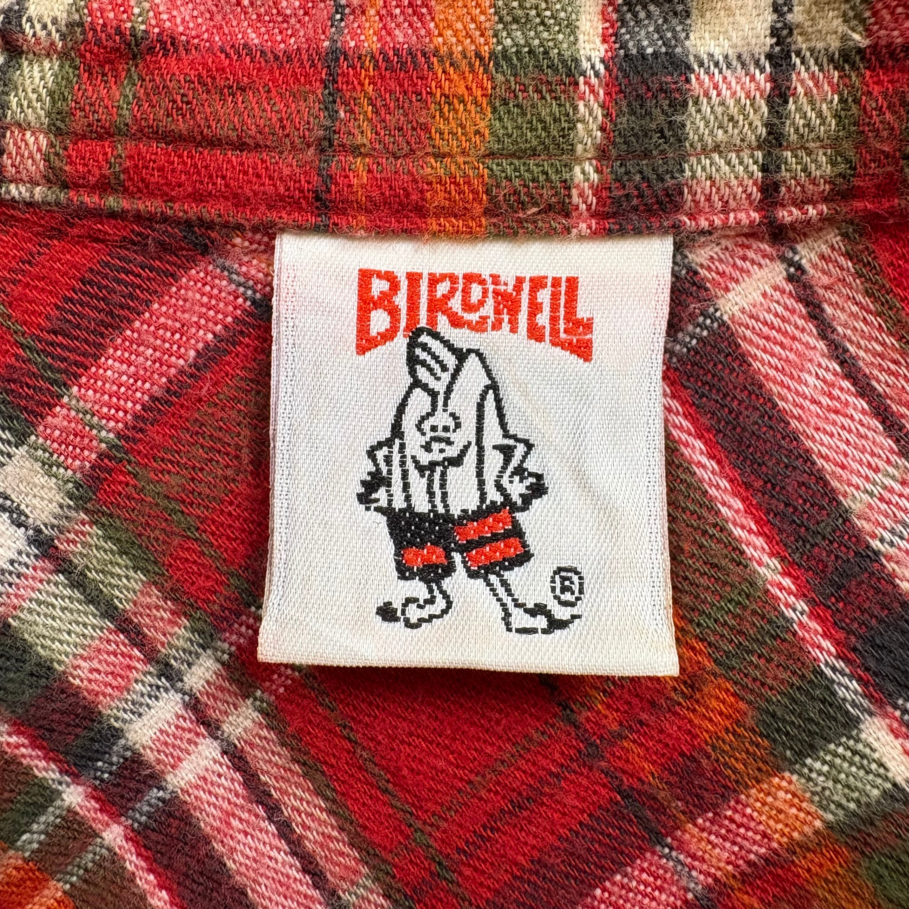 古着通販】USA製 90s BIRDWELL バードウェル 半袖 ネルシャツ