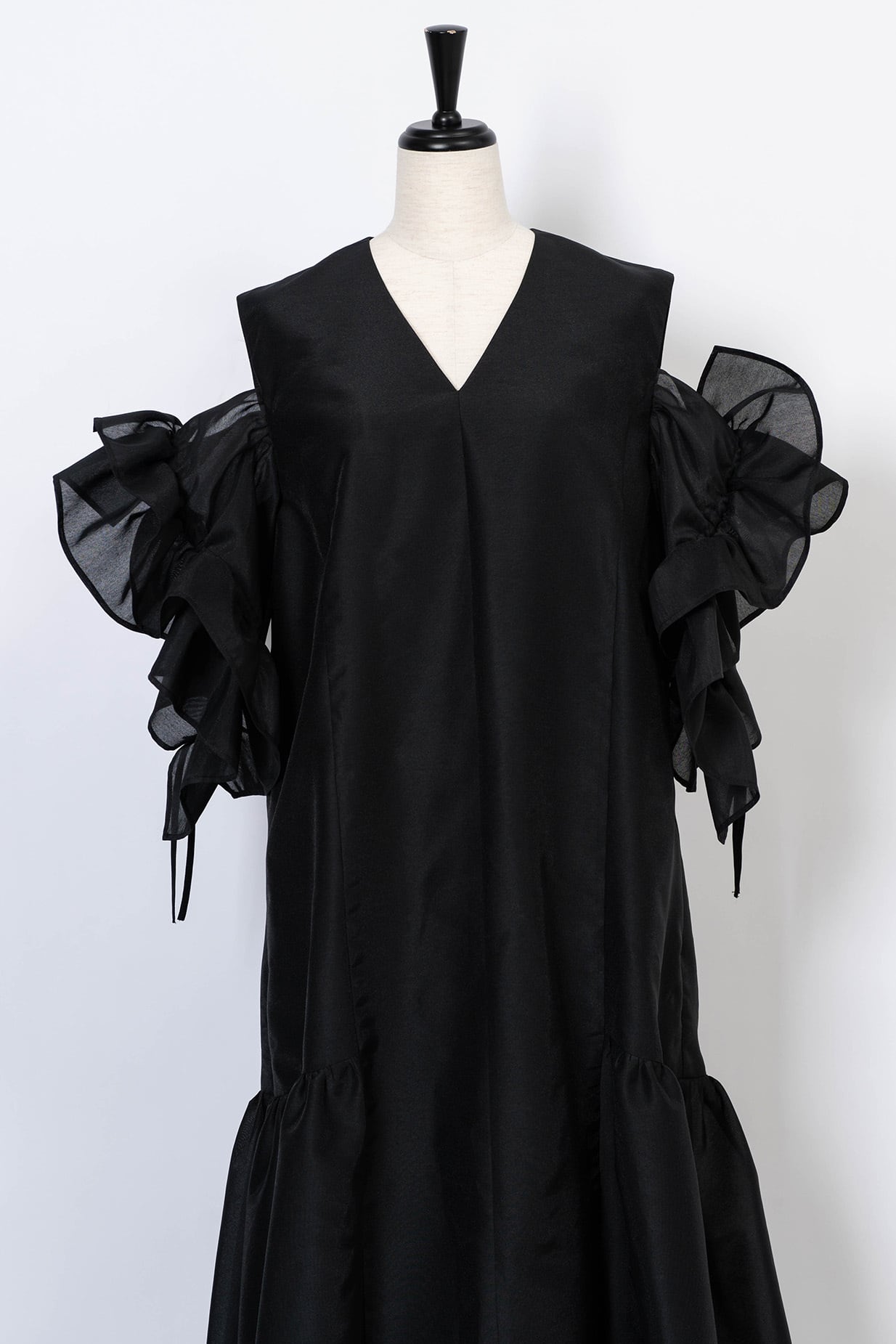 Arobe Sheer Frill Dress BLACK ワンピース Sheer Frill Dress BLACK | Arobe OFFICIAL ONLINE STORE