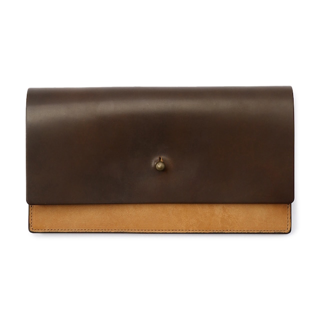 forme Long wallet Cordvan dark cognac