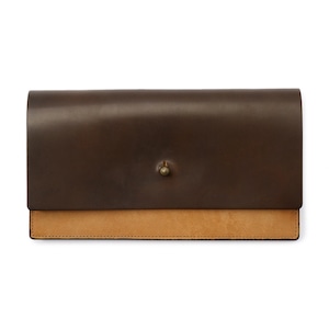 forme Long wallet Cordvan dark cognac