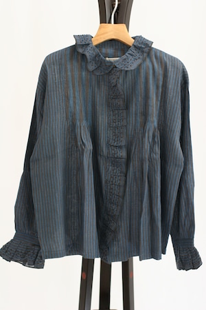 【BUNON】Embroidery Frill Blouse(BN2685)