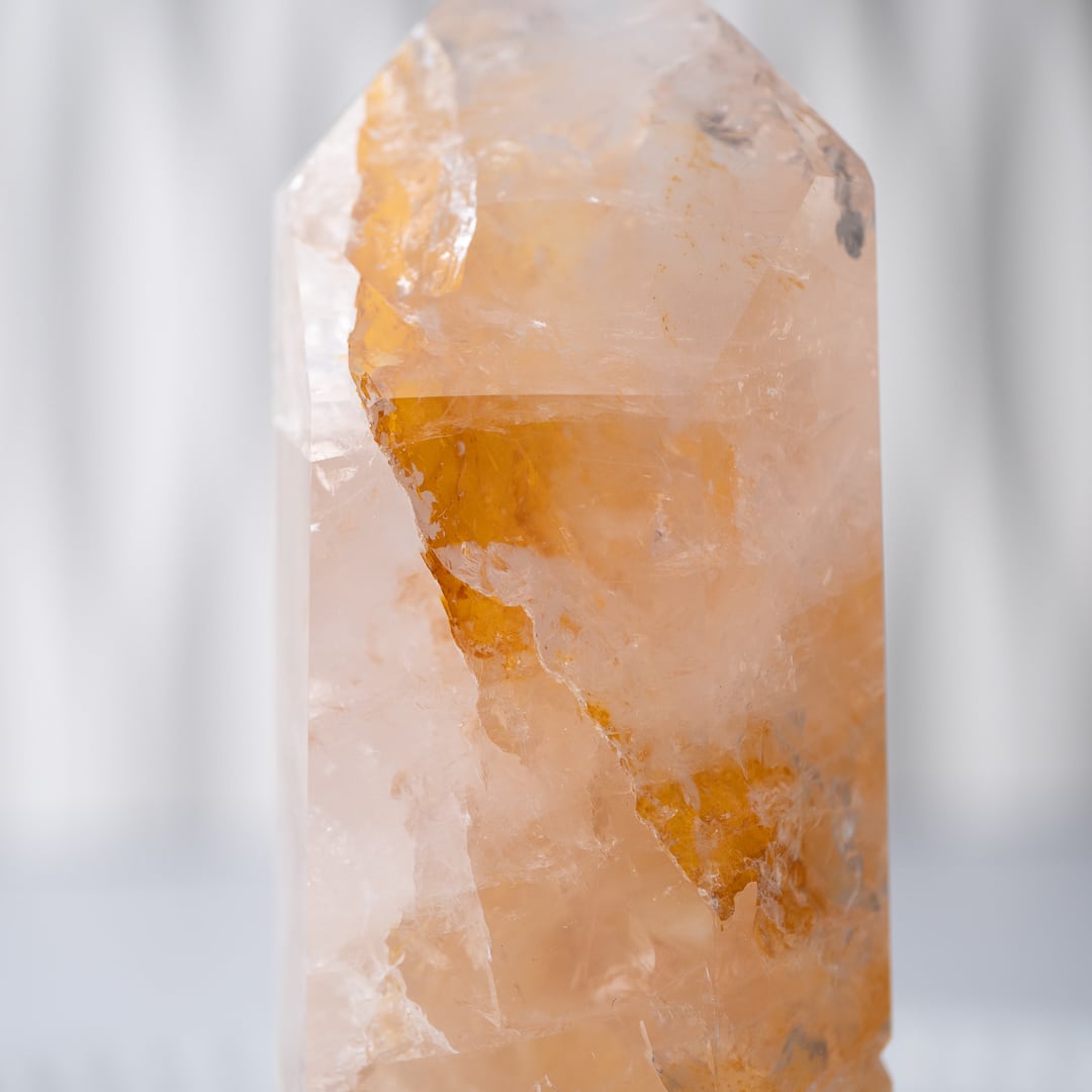 最終値下げ　高品質　ジェムローズクォーツ　ゴールデンヒーラー　ポイント　タワー 最終値下げ 高品質 ジェムローズクォーツ ゴールデンヒーラー ポイント